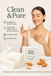 white milk & almoned soap