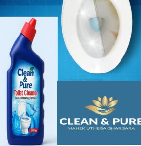 clean & pure power plus sparkling lemon toilet cleaner, 500ml| new efetive organic formulated | long lasting fragneas |